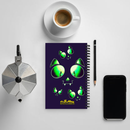 Skelecat (Deep Purple) - Spiral Notebook for Your Creativity, Thoughts & Feelings [FREE SHIPPING]