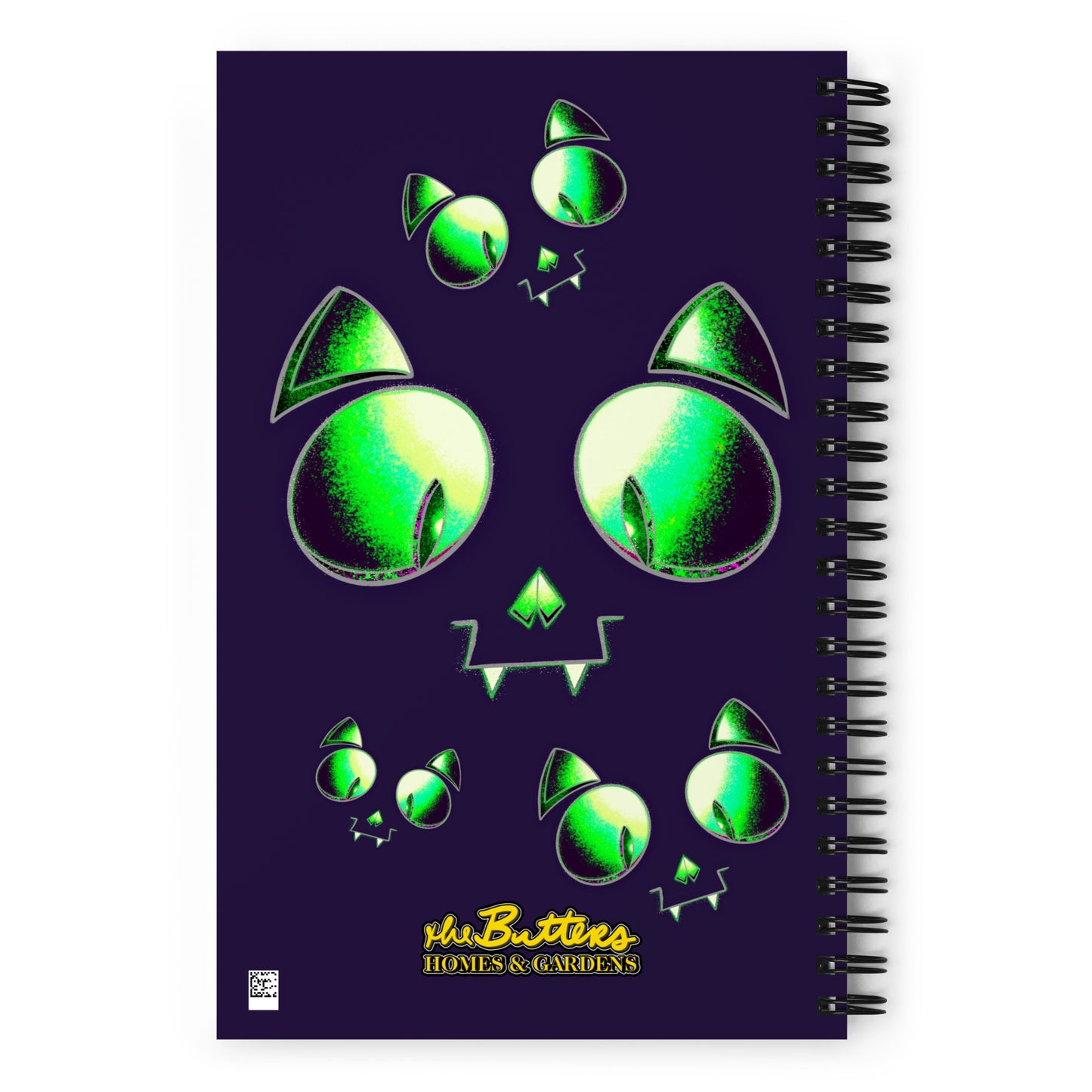 Skelecat (Deep Purple) - Spiral Notebook for Your Creativity, Thoughts & Feelings [FREE SHIPPING]