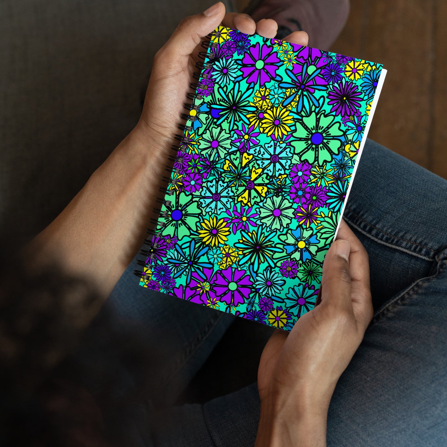 Forbidden Flower {Blue} - Spiral Notebook for Your Creativity, Thoughts & Feelings [FREE SHIPPING]