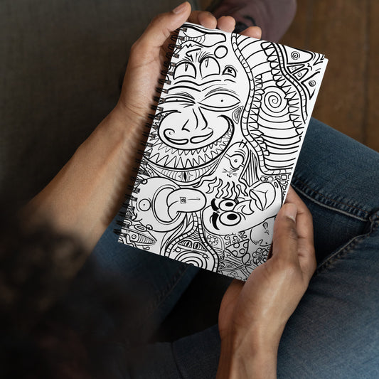 Psychadelia {WHITE} - Spiral Notebook for Your Creativity, Thoughts & Feelings [FREE SHIPPING]