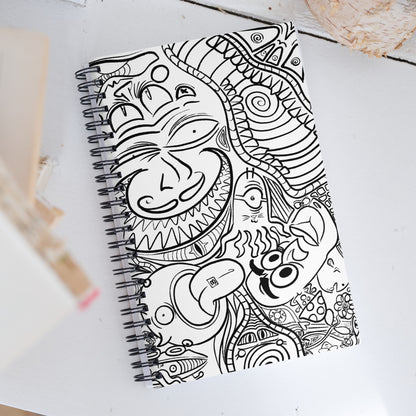 Psychadelia {WHITE} - Spiral Notebook for Your Creativity, Thoughts & Feelings [FREE SHIPPING]