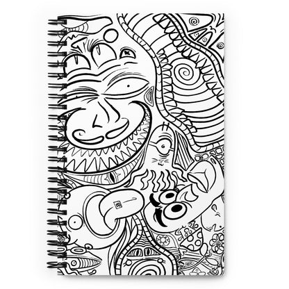 Psychadelia {WHITE} - Spiral Notebook for Your Creativity, Thoughts & Feelings [FREE SHIPPING]