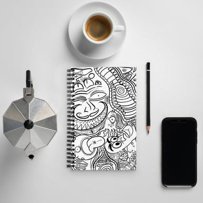 Psychadelia {WHITE} - Spiral Notebook for Your Creativity, Thoughts & Feelings [FREE SHIPPING]