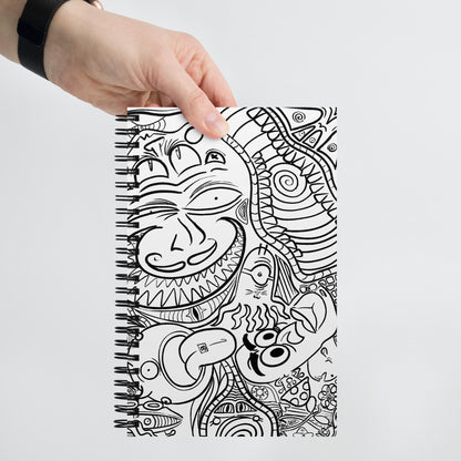 Psychadelia {WHITE} - Spiral Notebook for Your Creativity, Thoughts & Feelings [FREE SHIPPING]