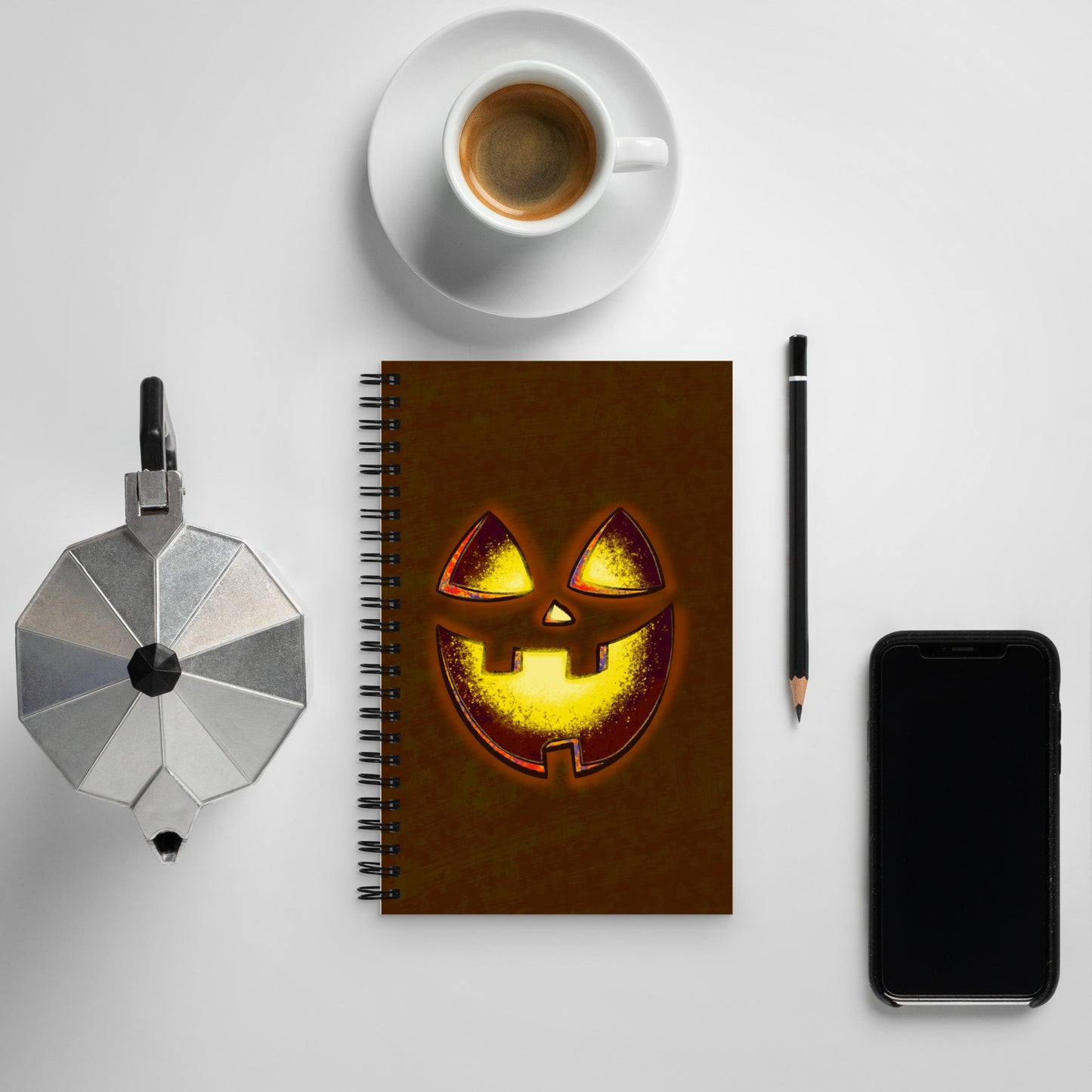 Mr Spookington (Brown) - Spiral Notebook for Your Creativity, Thoughts & Feelings [FREE SHIPPING]