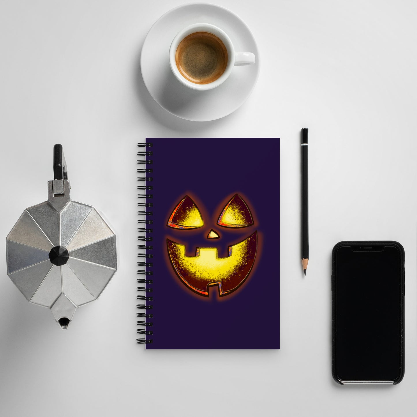 Mr Spookington (Deep Purple) - Spiral Notebook for Your Creativity, Thoughts & Feelings [FREE SHIPPING]