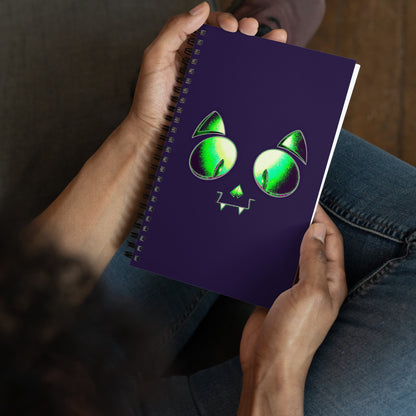 Skelecat (Purple) - Spiral Notebook for Your Creativity, Thoughts & Feelings [FREE SHIPPING]