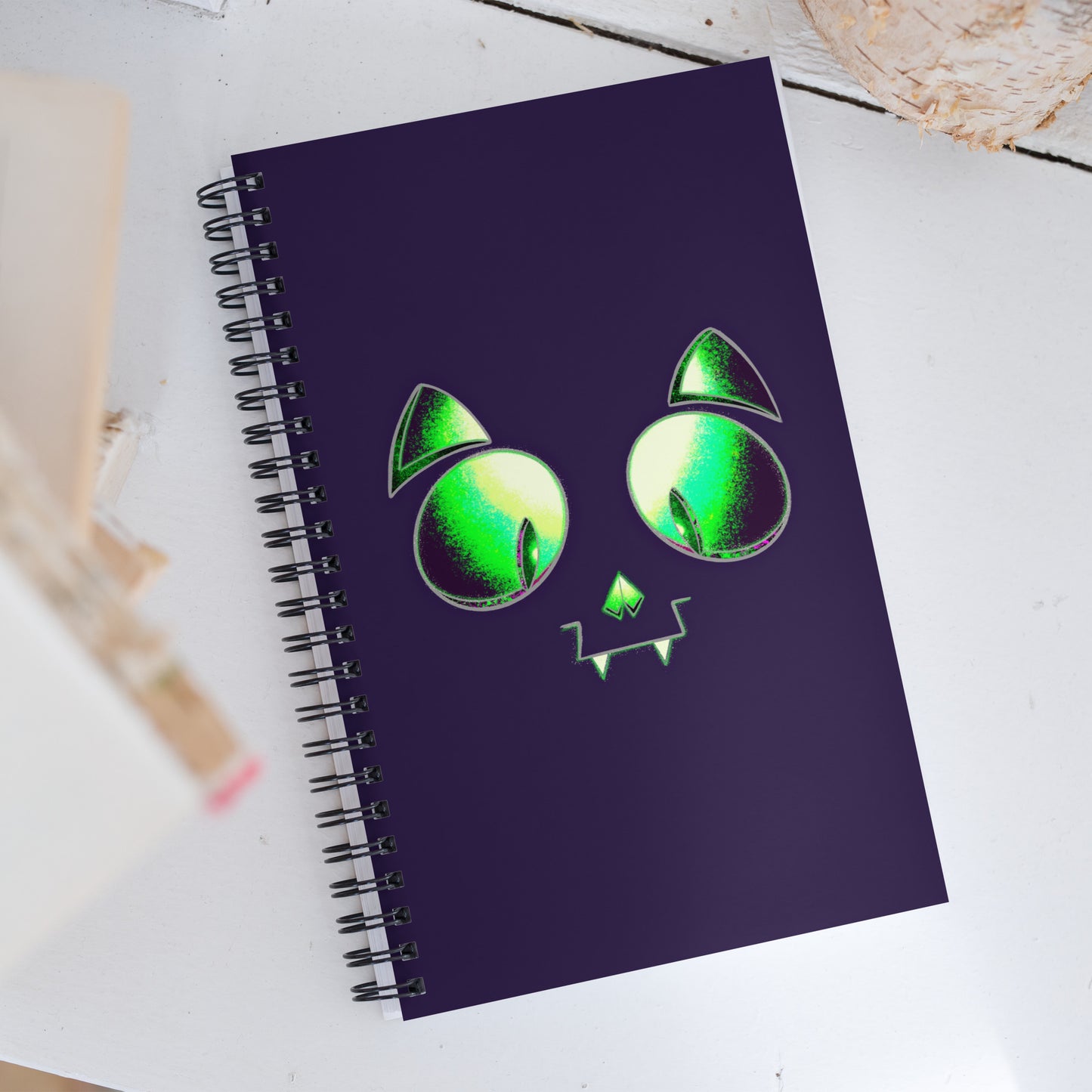 Skelecat (Purple) - Spiral Notebook for Your Creativity, Thoughts & Feelings [FREE SHIPPING]