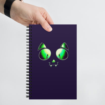 Skelecat (Deep Purple) - Spiral Notebook for Your Creativity, Thoughts & Feelings [FREE SHIPPING]