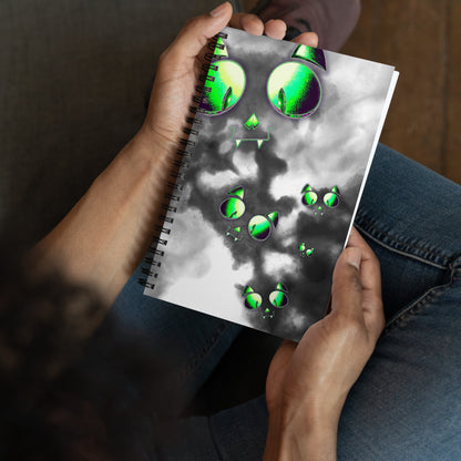 SKELECAT (MIST) - Spiral Notebook for Your Creativity, Thoughts & Feelings [FREE SHIPPING]