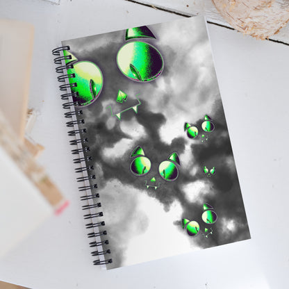 SKELECAT (MIST) - Spiral Notebook for Your Creativity, Thoughts & Feelings [FREE SHIPPING]