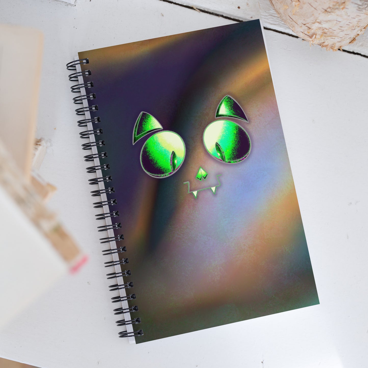 Skelecat [abstract1] - Spiral Notebook for Your Creativity, Thoughts & Feelings [FREE SHIPPING]