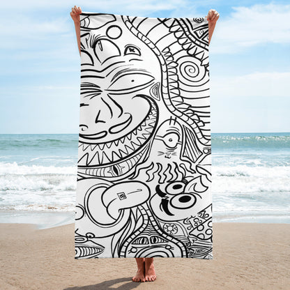 Psychadelia {WHITE} - Bath & Beach Towel (30"x60") [FREE SHIPPING]