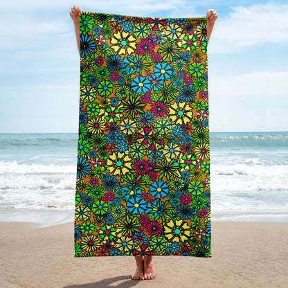 Forbidden Flower {BROWN} - Bath & Beach Towel (30"x60") [FREE SHIPPING]