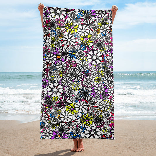 Forbidden Flower {WHITE} - Bath & Beach Towel (30"x60") [FREE SHIPPING]