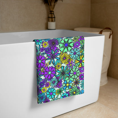 Forbidden Flower {BLUE} - Bath & Beach Towel (30"x60") [FREE SHIPPING]