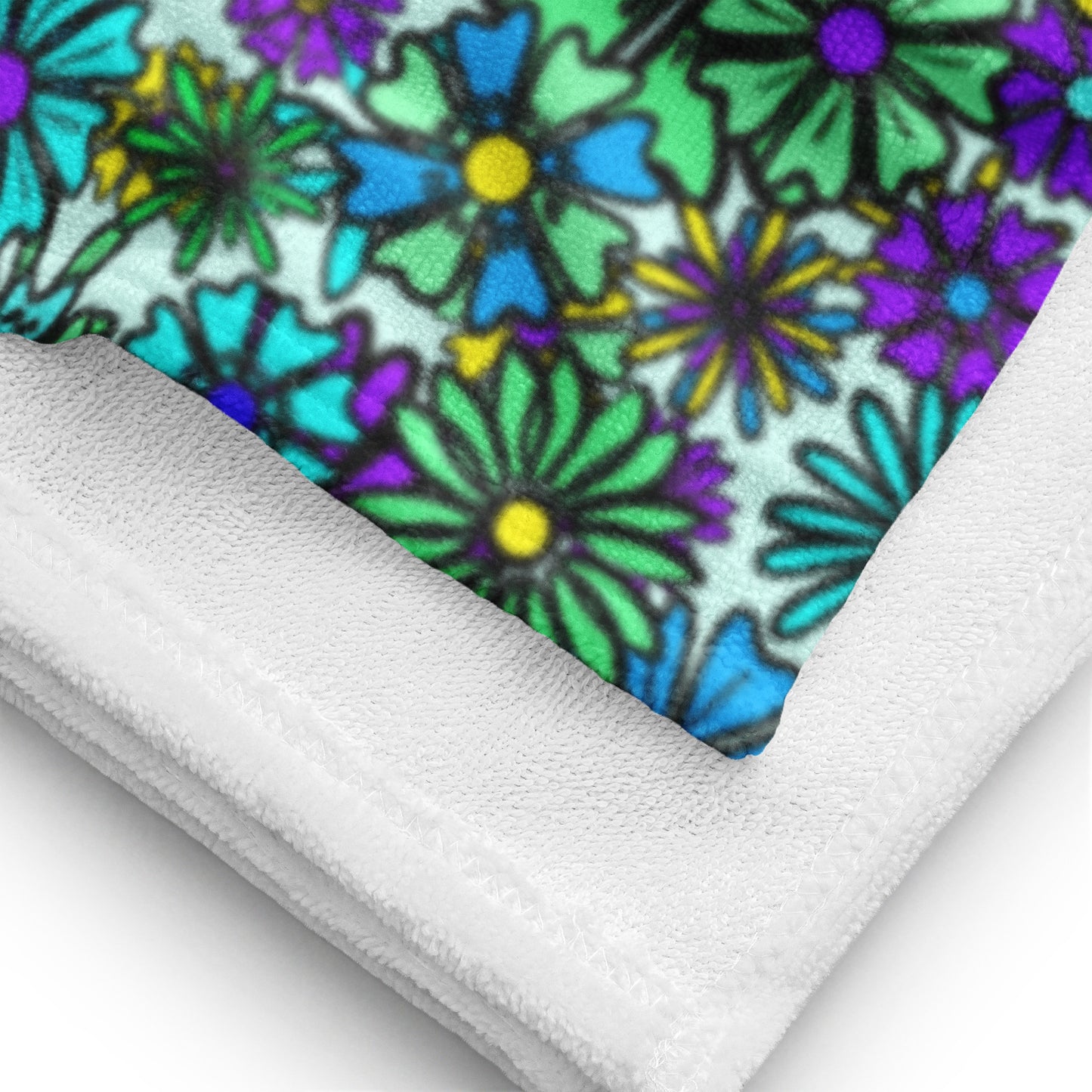 Forbidden Flower {BLUE} - Bath & Beach Towel (30"x60") [FREE SHIPPING]