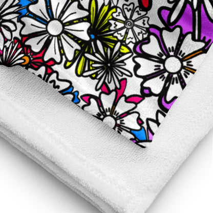 Forbidden Flower {WHITE} - Bath & Beach Towel (30"x60") [FREE SHIPPING]