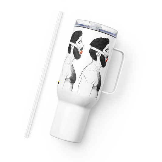 BYGKYD X The Butters "Gag" Travel Tumbler Mug with a Handle, Lid, & Straw [FREE SHIPPING]