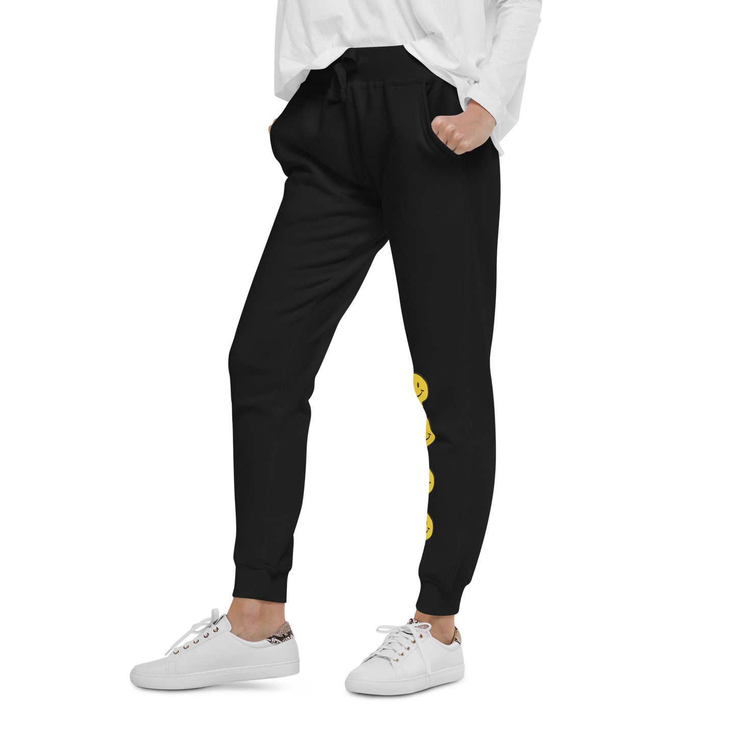 Happy Human Unisex Fleece Sweatpants w Cuffed Leg {Multiple Colors, Sizes XS-2XL}