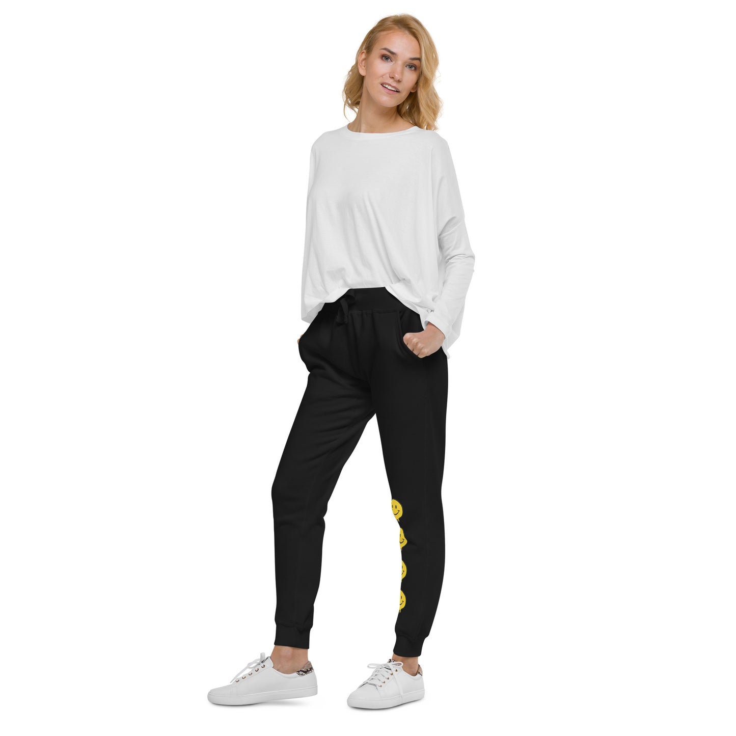 Happy Human Unisex Fleece Sweatpants w Cuffed Leg {Multiple Colors, Sizes XS-2XL}