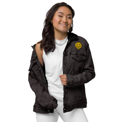 Happy Human Unisex Denim Sherpa Jacket {Sizes XS-3XL}