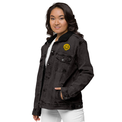 Happy Human Unisex Denim Sherpa Jacket {Sizes XS-3XL}