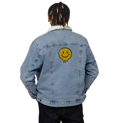 Happy Human Unisex Denim Sherpa Jacket {Sizes XS-3XL}