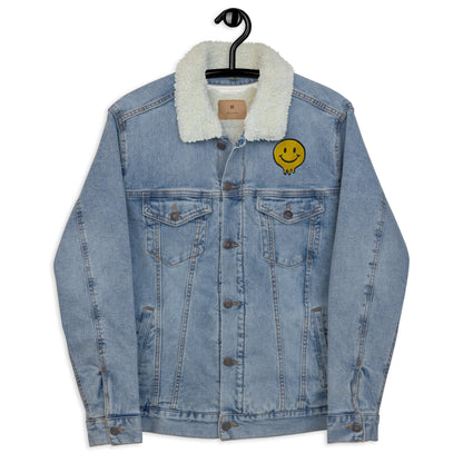 Happy Human Unisex Denim Sherpa Jacket {Sizes XS-3XL}