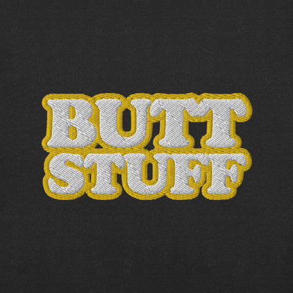 BUTT STUFF Embroidered Unisex Tee  [100% Ringspun Cotton, XS-5X, Multiple Colors] [FREE SHIPPING]