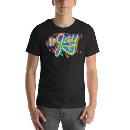 Le Gay Pride Unisex Tee {100% Ringspun Preshrunk Cotton, XS-5X, Multiple Colors} [Free Shipping]