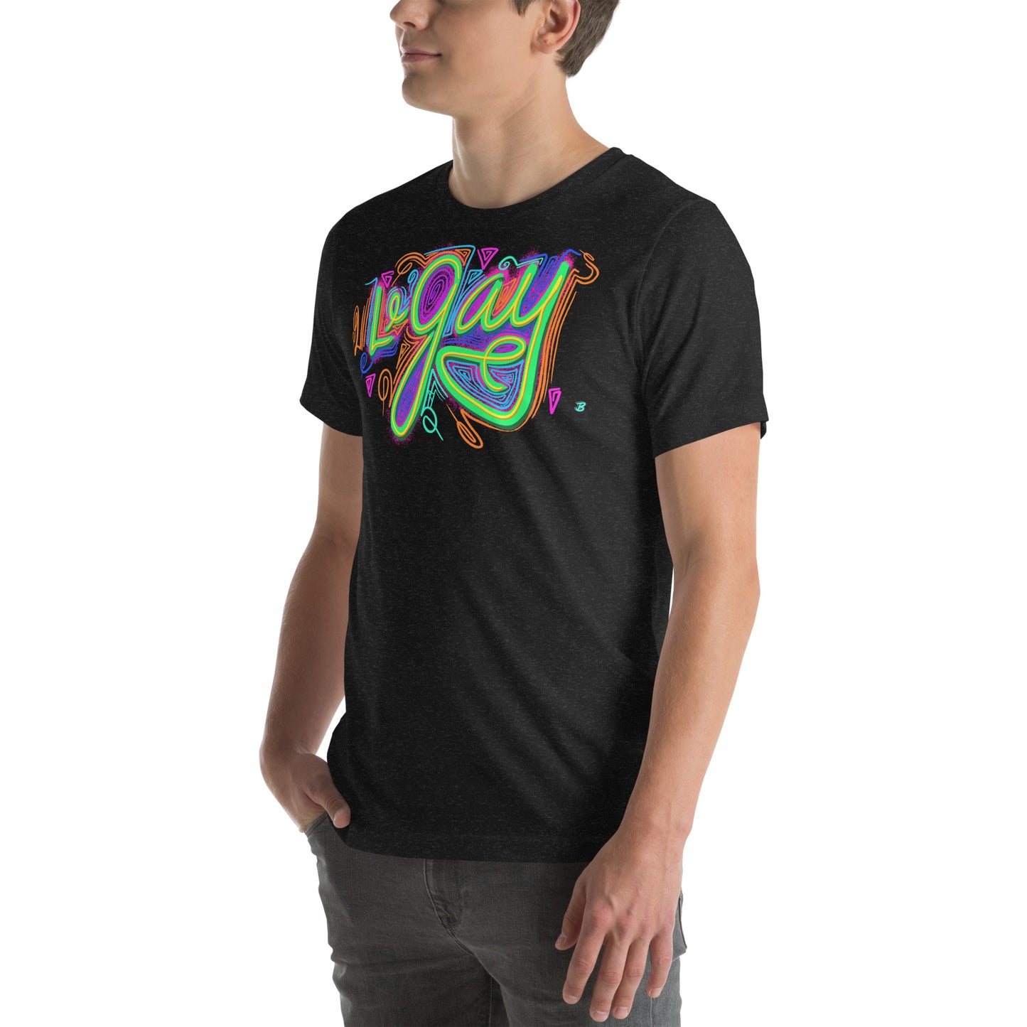 Le Gay Pride Unisex Tee {100% Ringspun Preshrunk Cotton, XS-5X, Multiple Colors} [Free Shipping]