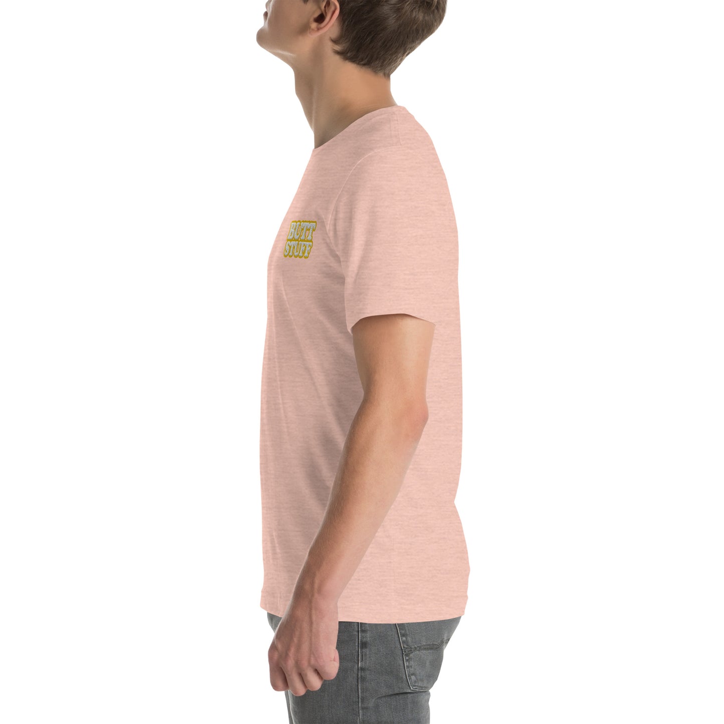 BUTT STUFF Embroidered Unisex Tee  [100% Ringspun Cotton, XS-5X, Multiple Colors] [FREE SHIPPING]