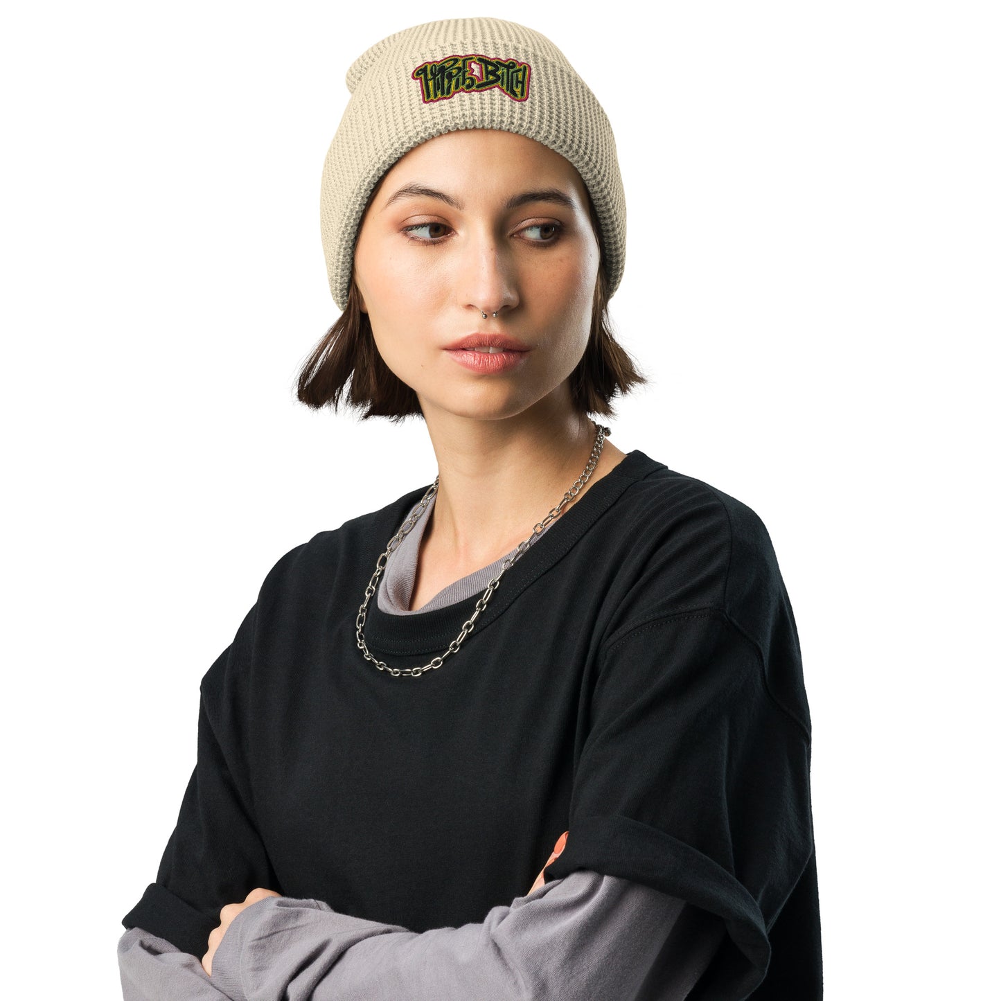 Hippie Bitch  - Waffle beanie (ONE SIZE, MULTIPLE COLORS) [FREE SHIPPING]