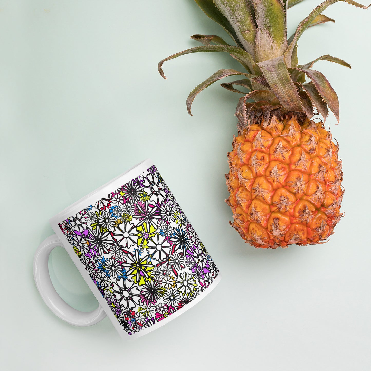 Forbidden Flower {WHITE} Ceramic Mug (3 Sizes) [FREE SHIPPING]