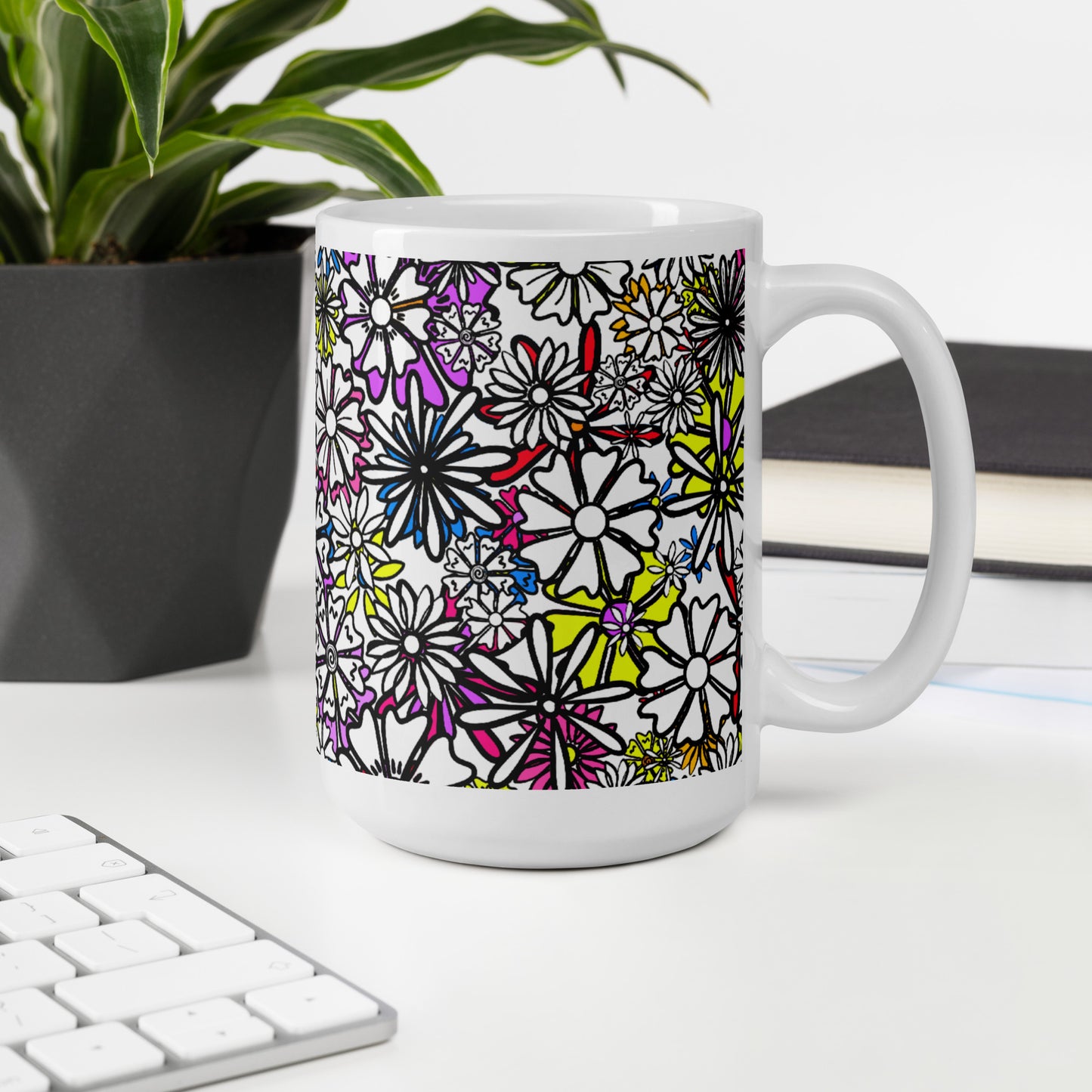 Forbidden Flower {WHITE} Ceramic Mug (3 Sizes) [FREE SHIPPING]