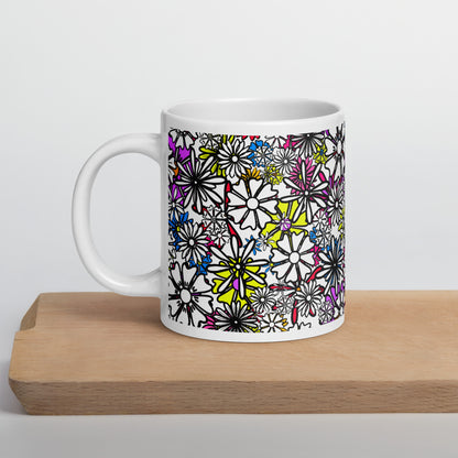 Forbidden Flower {WHITE} Ceramic Mug (3 Sizes) [FREE SHIPPING]