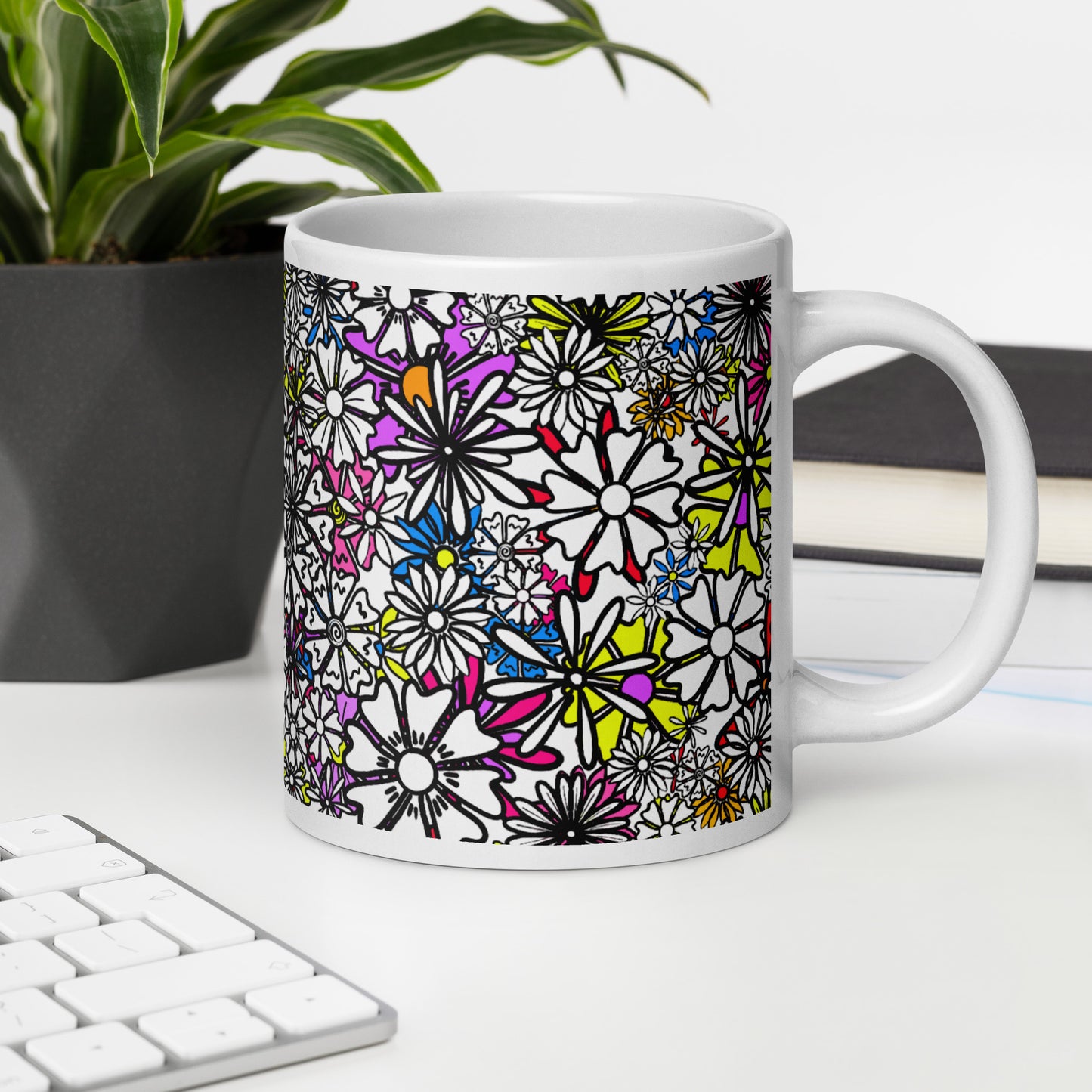 Forbidden Flower {WHITE} Ceramic Mug (3 Sizes) [FREE SHIPPING]