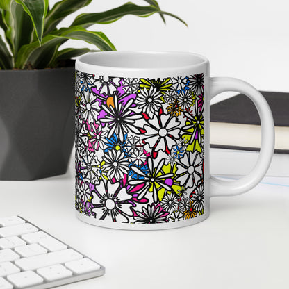 Forbidden Flower {WHITE} Ceramic Mug (3 Sizes) [FREE SHIPPING]