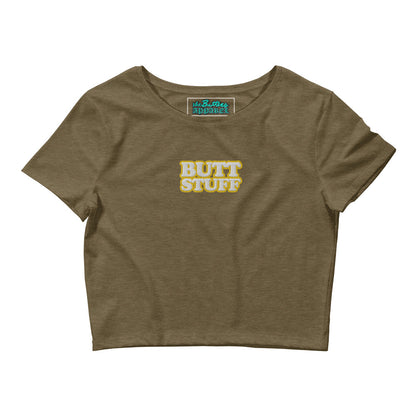 BUTT STUFF [Embroidered] - Extra Cunty Crop Tee [100% Ringspun Cotton, XS-L, Multiple Colors]