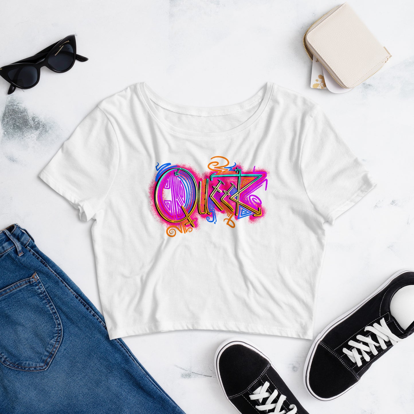 Queer Pride - Extra Cunty Crop Tee [100% Ringspun Cotton, XS-L, Multiple Colors] *Free Shipping*