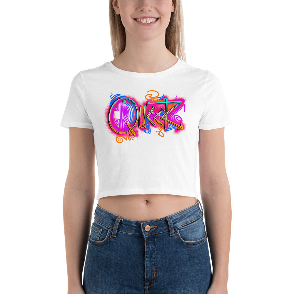 Queer Pride - Extra Cunty Crop Tee [100% Ringspun Cotton, XS-L, Multiple Colors] *Free Shipping*