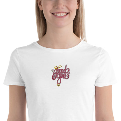 Good Girl [Embroidered] - Extra Cunty Crop Tee [100% Ringspun Cotton, Women's XS-L, Multiple Colors] [FREE SHIPPING]